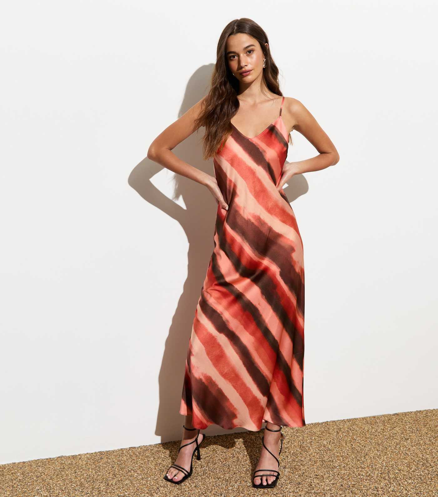 Orange Stripe Strappy Maxi Dress | New Look | New Look (UK)