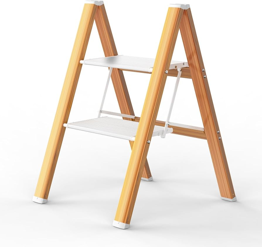 HBTower Step Ladder 2 Step Stool Aluminum Lightweight Folding Step Stool with Wide Anti-Slip Peda... | Amazon (US)