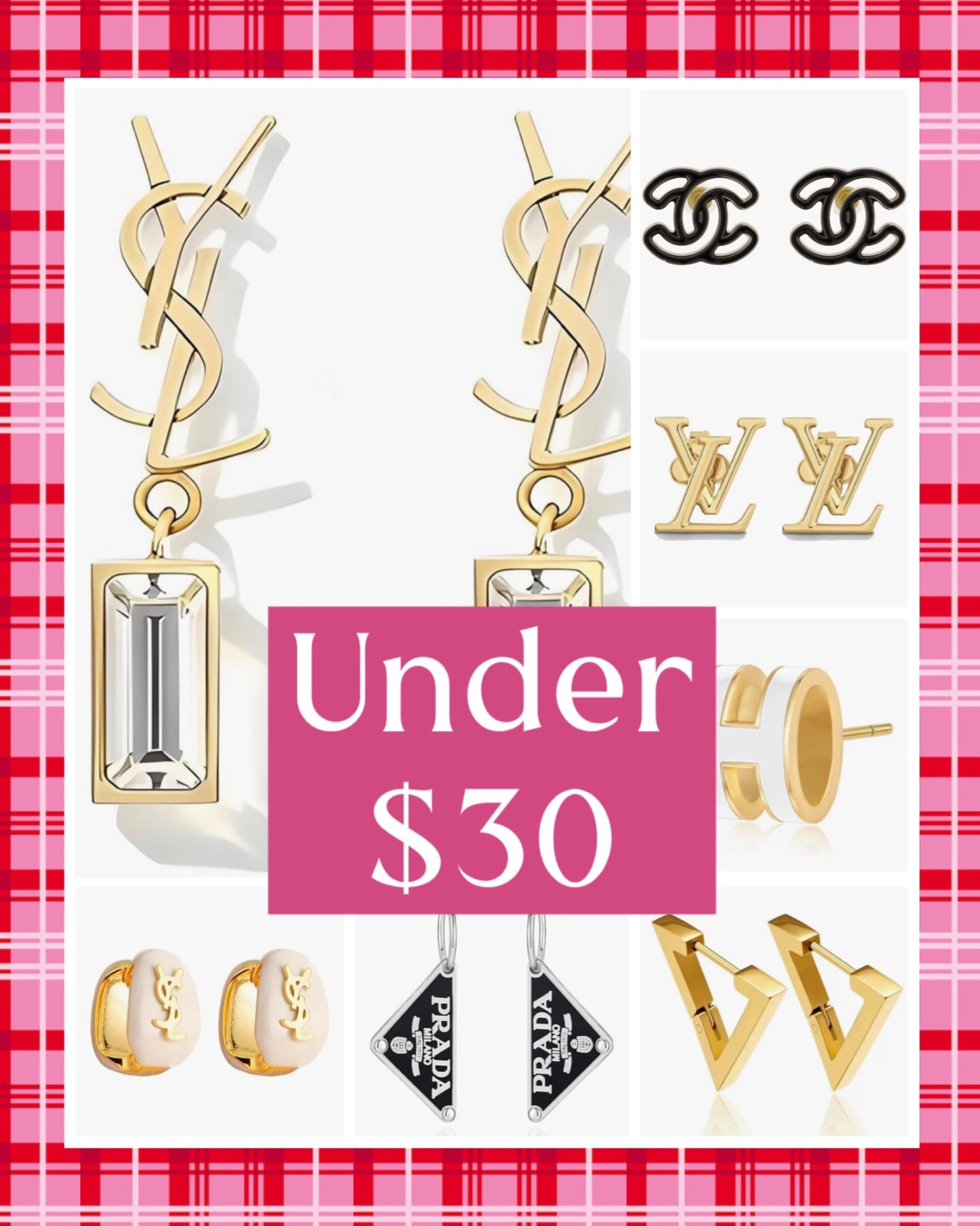 Designer-Inspired Earrings Under $30 🎁✨

The cutest designer-inspired earring lookalikes all under $30 and perfect for stocking stuffers, Secret Santa, or a little holiday treat for yourself 🎄💝 These Amazon Prime finds give major luxe vibes without the designer price tag — think letter studs, chic hoops, crystal drops, and everyday gold styles that look way more expensive than they are. Easy to gift, easy to wear, and perfect for dressing up cozy winter outfits or holiday party looks. Prime shipping makes these a last-minute win 🙌📦

Affordable designer-inspired earrings, Amazon Prime jewelry finds, earrings under $30, stocking stuffer gift ideas for her, gold stud earrings, letter earrings lookalikes, luxury inspired jewelry, holiday gift ideas for women, small gifts under $30, trendy Amazon earrings, chic everyday earrings, Christmas stocking stuffers, budget jewelry finds 💫

#LTKGiftGuide #LTKFindsUnder50 #LTKFindsUnder100