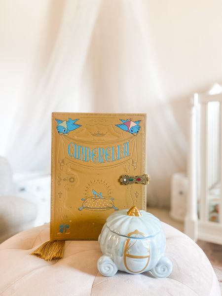 This Cinderella carriage is a pumpkin scented candle. It’s a magical addition to Sophia’s room for fall. 
#cinderella #disneyhome #disneyathome #pumpkincarriage #pumpkincandle #kidsdecor 