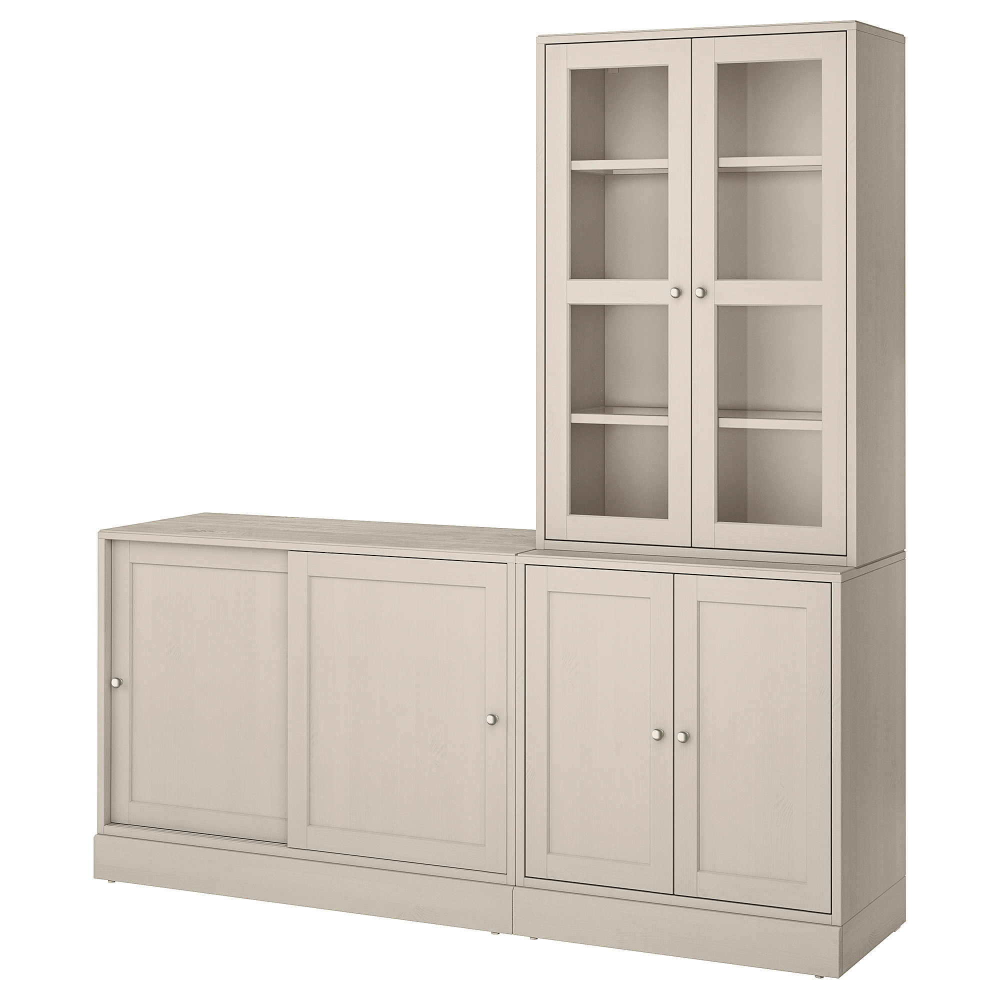 HAVSTA Storage combination w sliding doors, gray-beige, 79 1/2x18 1/2x83 1/2 " | IKEA US