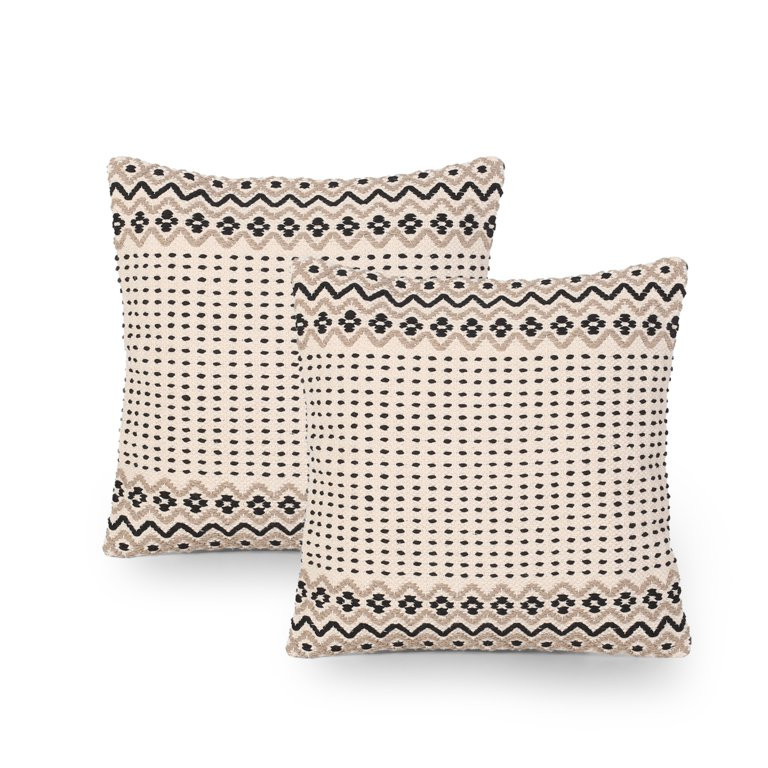 GDF Studio Outdoor Cotton Bohemian Accent Pillow, 18" x 18", Set of 2 | Walmart (US)