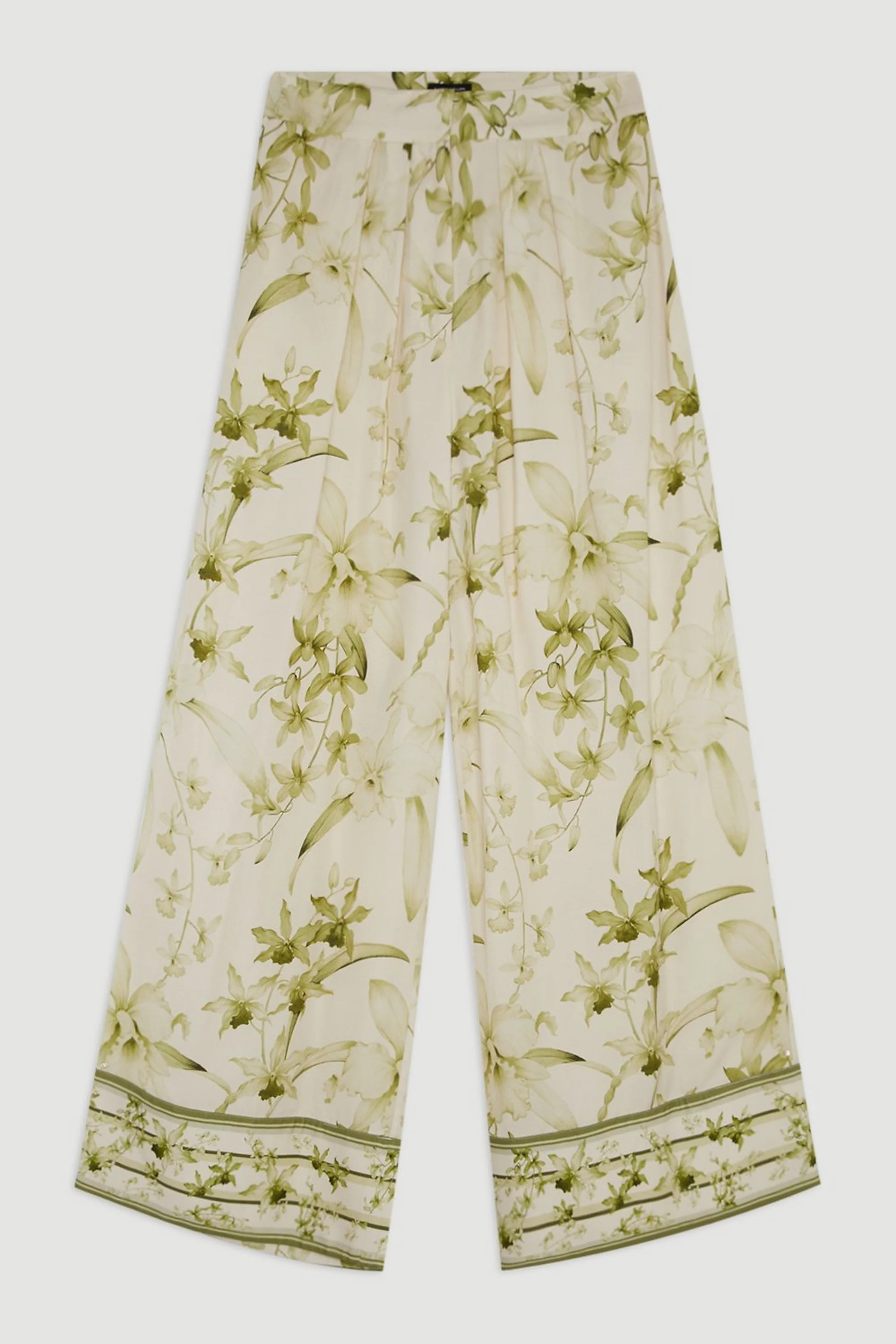 Lydia Millen Floral Botanic Printed Linen Woven Trousers | Karen Millen UK + IE + DE + NL