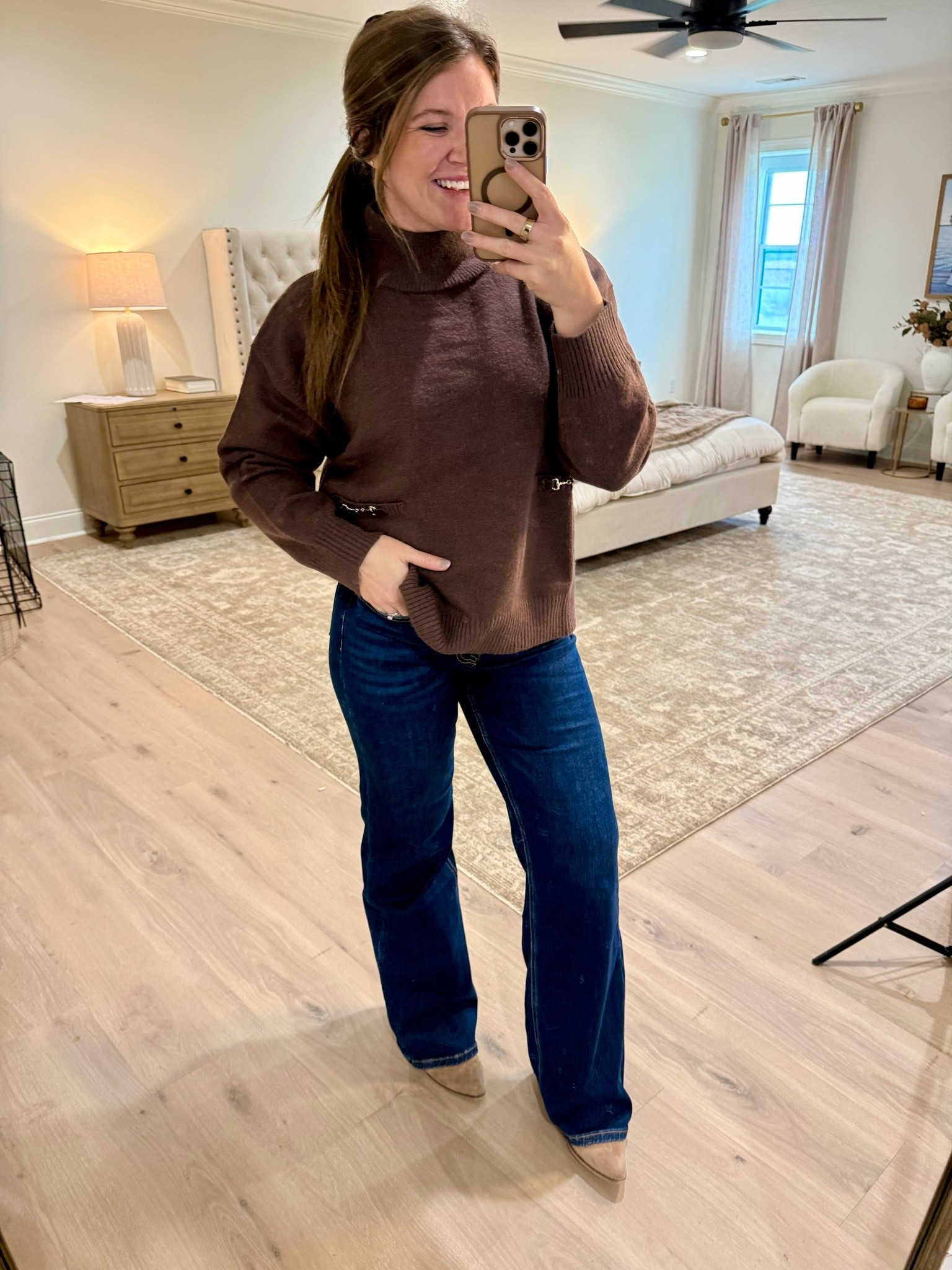 Fall outfit formula I’ll be repeating all season 🤎🍂 @VICI 
Cozy knits + dark denim + a pointed-toe boot = effortless and put together. Everything linked on LTK!

#LTKSeasonal #LTKWorkwear #LTKootd