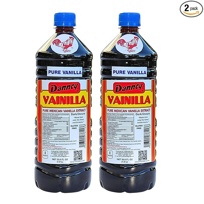 Danncy Vanilla Dark 33.8 fl oz (1L) 2 Pack Authentic Mexican Vanilla Extract | Amazon (US)