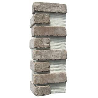 Brickwebb Rushmore Thin Brick Sheets - Corners (Box of 3 Sheets) 21 in x 15 in (5.3 linear ft.) | The Home Depot