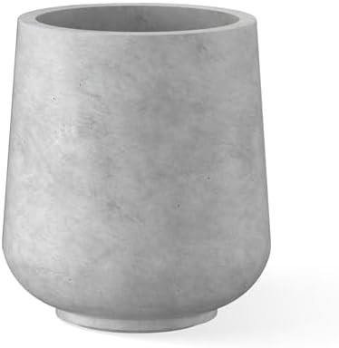 Kante 15.3" Dia Round Concrete Planter, Outdoor Indoor Large Plant Pots Containers with Drainage ... | Amazon (US)
