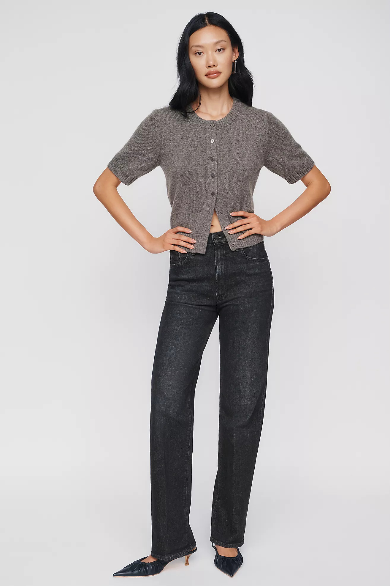 The Rambler Zip Sneak High Rise Straight Leg Jeans | Anthropologie (US)