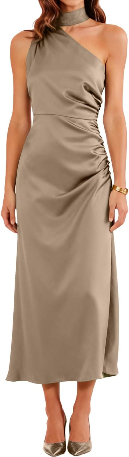RIHOAS Women's Maxi Length Formal - Elegant Wedding Guest Bridesmaid Cocktail Gown for Christmas ... | Amazon (US)
