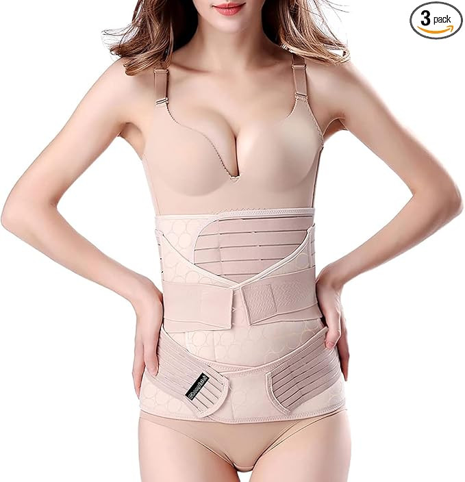 ChongErfei 3 in 1 Postpartum Support - Recovery Belly/waist/pelvis Belt Shapewear Slimming Girdle... | Amazon (US)