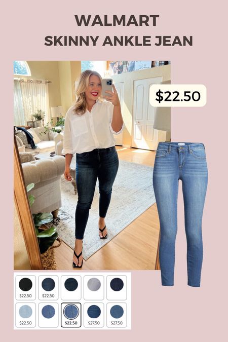 Walmart skinny ankle jeans for $22.50. I’m wearing my true size 12. Comes in sizes 00-20.



#LTKmidsize #LTKcurves #LTKunder50