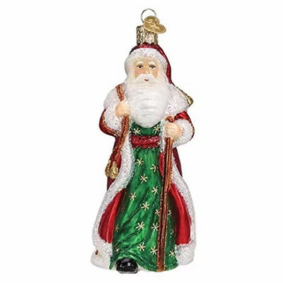 Old World Christmas Glass Blown Ornament for Christmas Tree, Father Christmas with Bells | Target