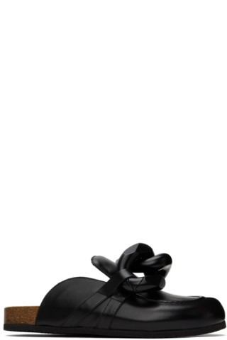 JW Anderson - SSENSE Exclusive Black Chain Loafers | SSENSE