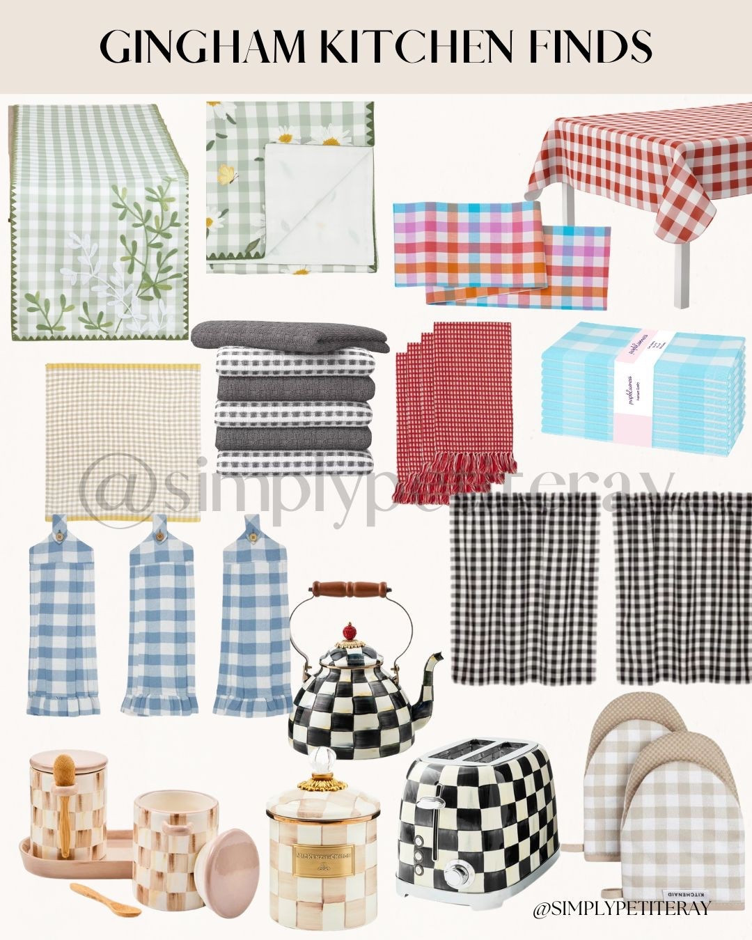 Give your kitchen a charming makeover with these adorable gingham and checkered essentials! From classic tea towels to that iconic whistling kettle, these pieces bring a cozy, rustic vibe. 🧺✨

I love how these patterns instantly brighten up the heart of the home. Whether you're baking or hosting, these stylish kitchen accessories are both functional and totally aesthetic! 🥐☕

#KitchenDecor #HomeStyling #GinghamStyle #InteriorDesign #KitchenGoals #LtkHome #FarmhouseVibes #HomeInspo

#LTKHome