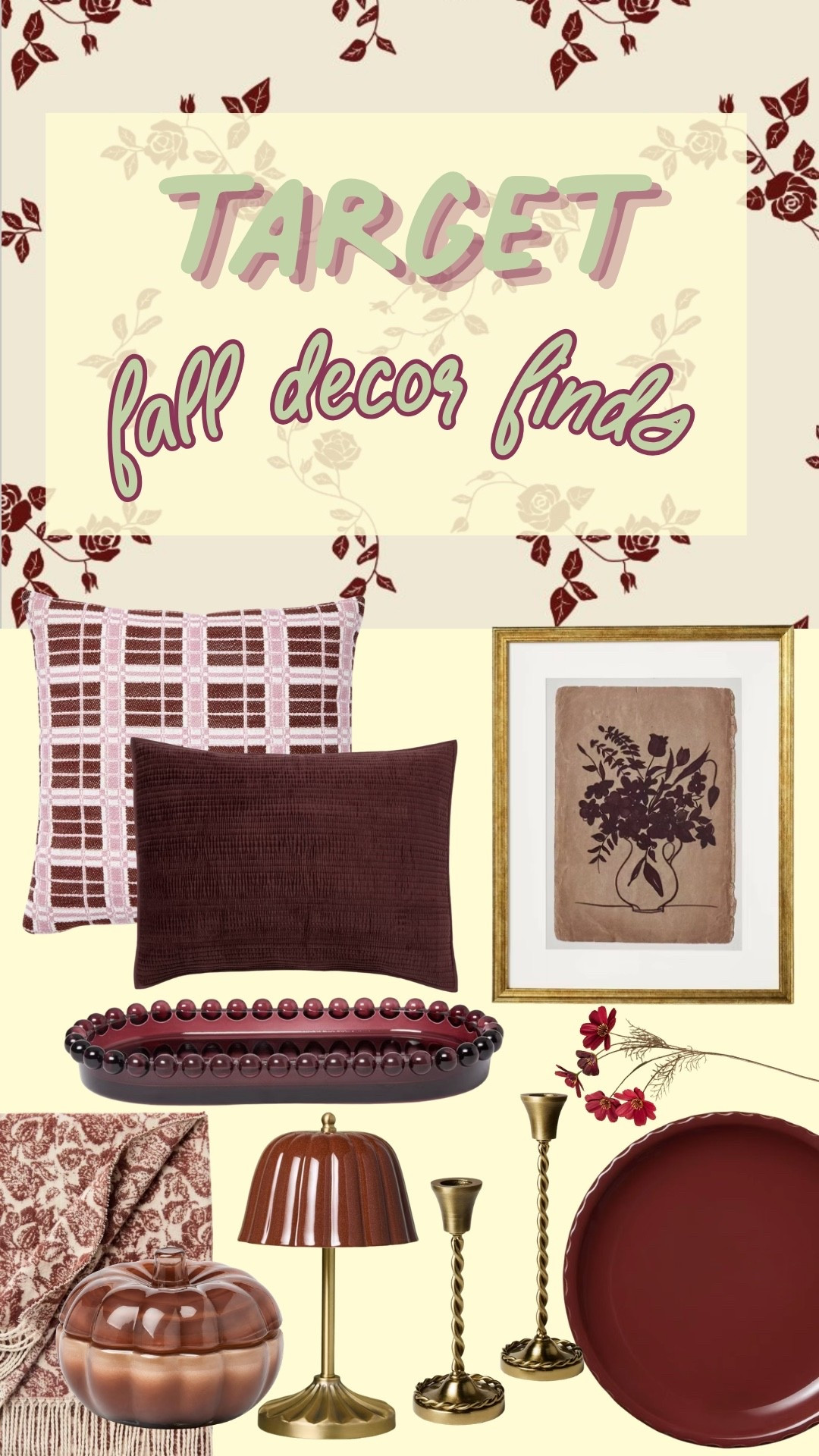 Target has so many pretty burgundy fall decor pieces that add the perfect warm touch to your home. These are such an easy way to bring in rich fall color while keeping your space cozy and inviting.

#LTKHome #LTKdayinmylife #LTKgrwm