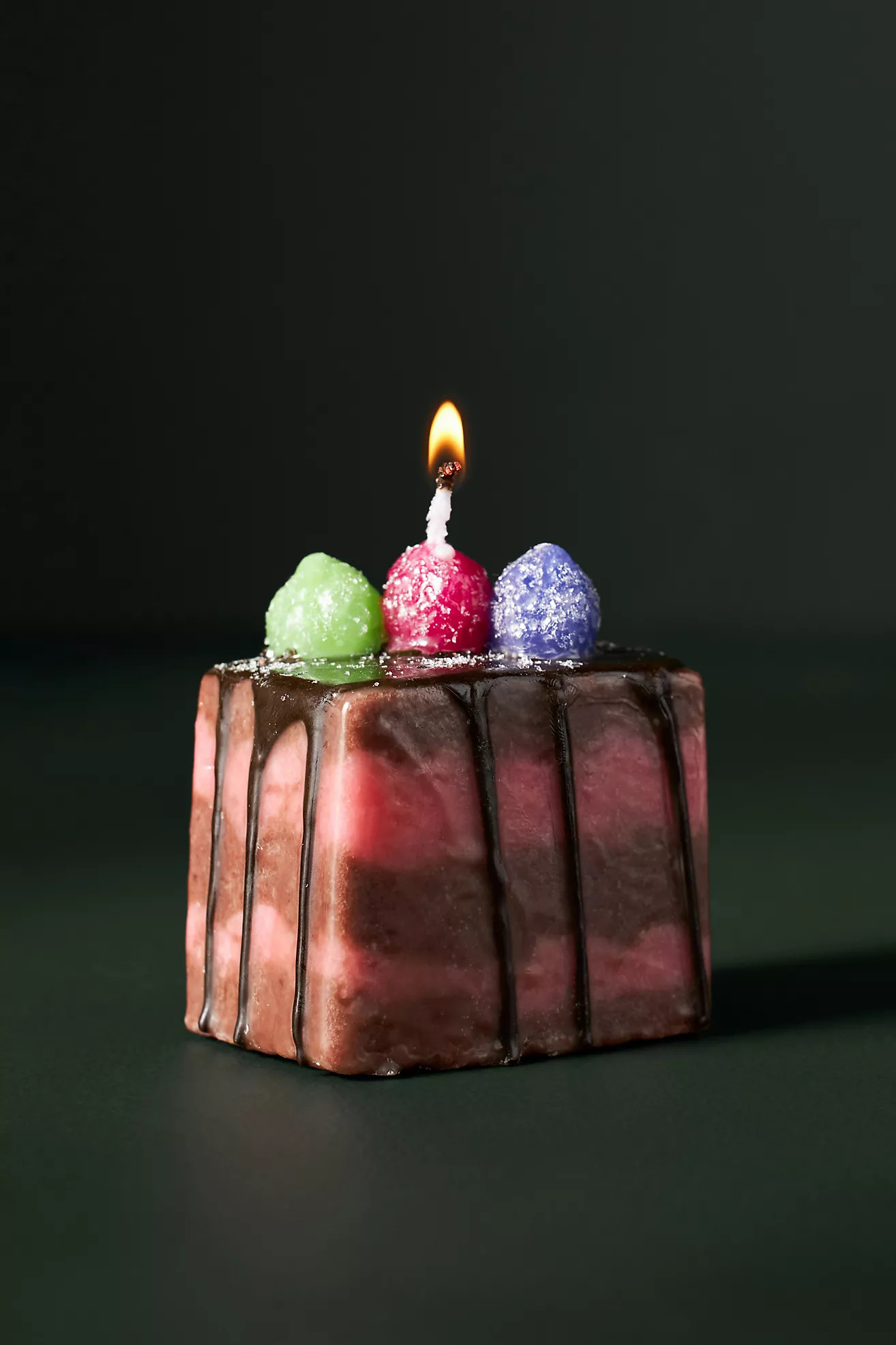 Mini Strawberry Cake Dessert-Shaped Wax Candle | Anthropologie (US)