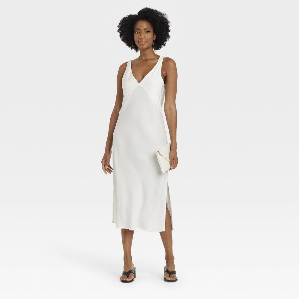 Women's Slip Dress - A New Day White S | Target