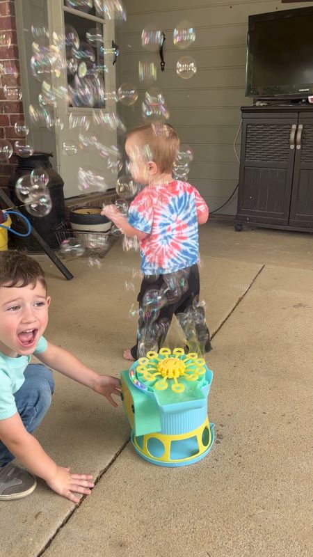 This bubble machine is so much fun for little ones during the summer! It produces a great amount of bubbles for endless amounts of fun!

#LTKkids #LTKSeasonal #LTKbaby