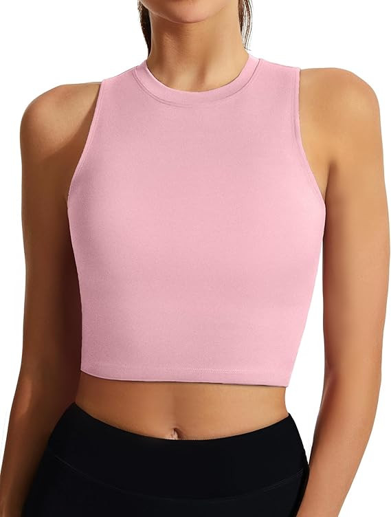 Sports Bras with Removable Padded Medium Support Yoga Tank Tops Gym Running Workout Tops for Wome... | Amazon (US)