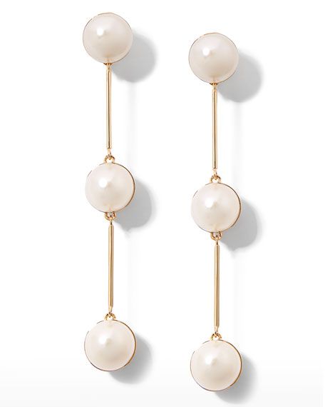 Small Triple Ball Drop Earrings | Neiman Marcus