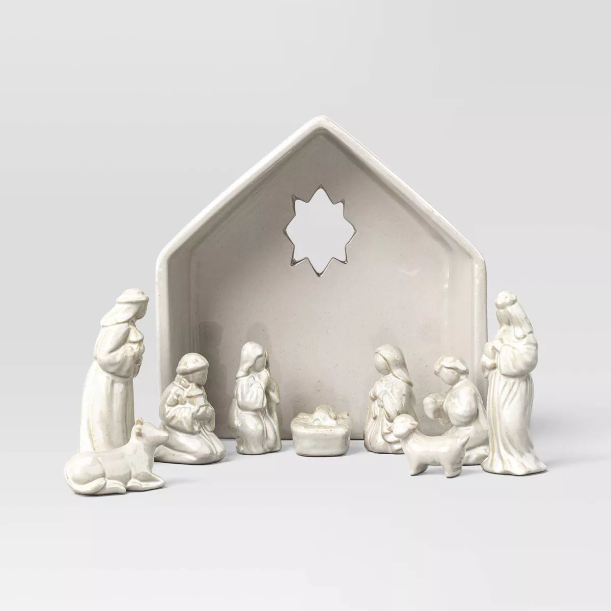 Ceramic Reactive Glaze Nativity Set - Threshold™ | Target