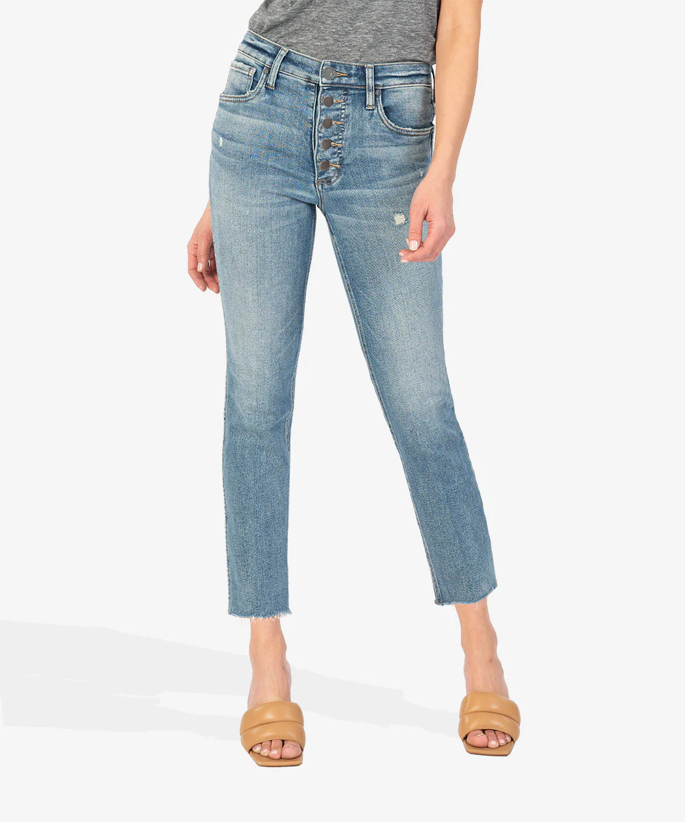 Rachael High Rise Fab Ab Mom Jean (Imagined Wash) - Kut from the Kloth | Kut From Kloth