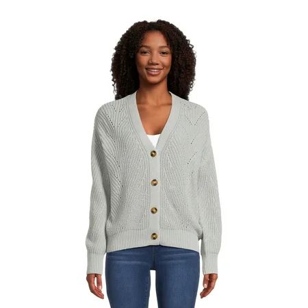 Time and Tru Women's Boyfriend Cardigan | Walmart (US)