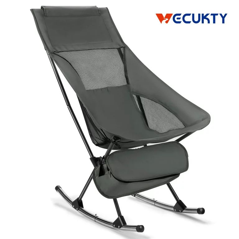 Camping Chair, Vecukty High Back Rocking Chair 165 lbs Capacity,Compact Outdoor Portable Folding ... | Walmart (US)