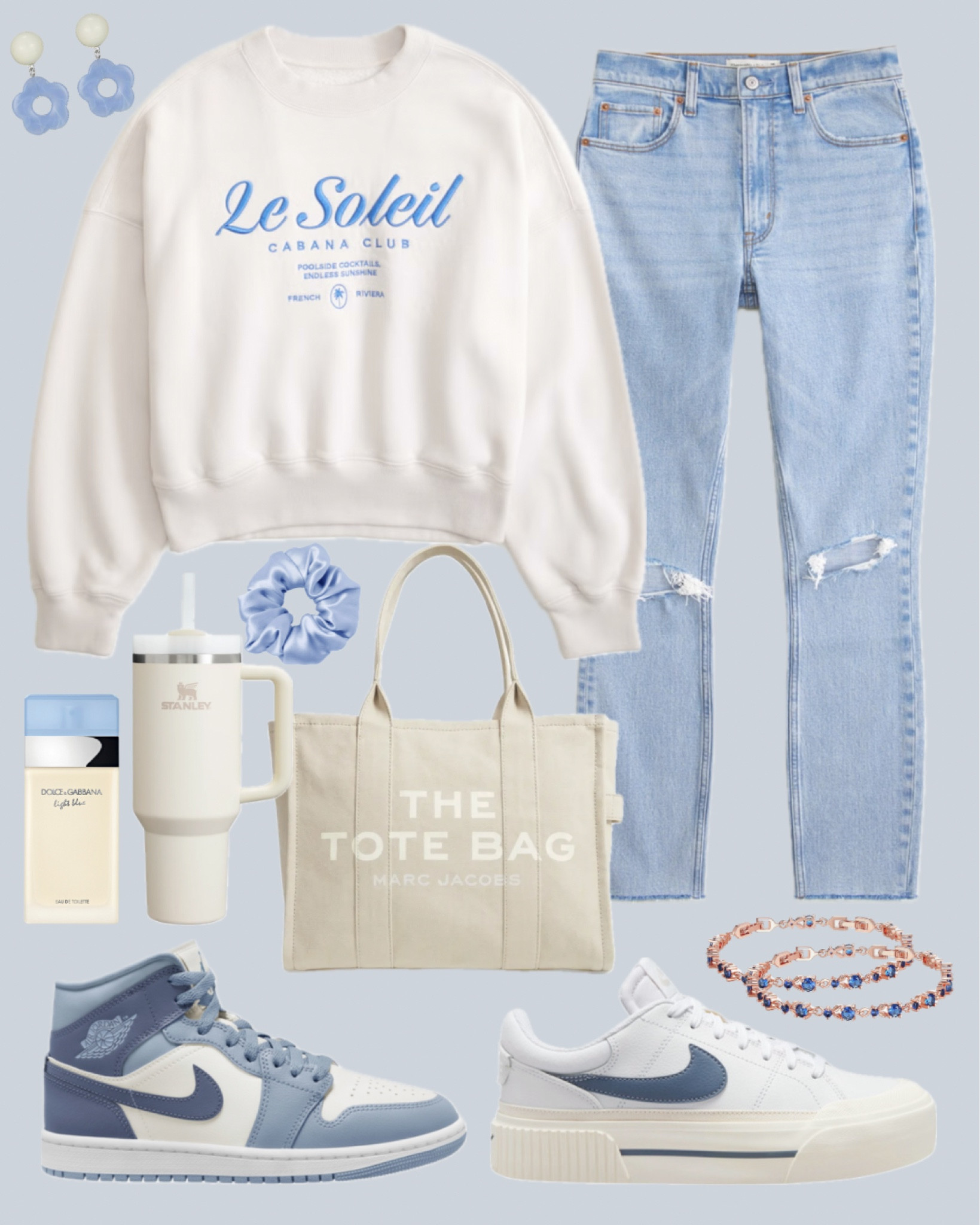 Spring outfit inspo 🦋 
I absolutely love these jeans, so flattering & easy to style!

Womens style, womens clothing, women Nike sneakers, women Jordan’s, Stanley tumbler, spring style, spring outfit, outfit idea, ootd inspo, the tote bag, anklet, womens street style, comfy outfit, comfy style, womens outfit ideas, Abercrombie sweatshirt, high rise jeans, womens jeans, womens ootd, spring 2024

#LTKstyletip #LTKSpringSale #LTKshoecrush