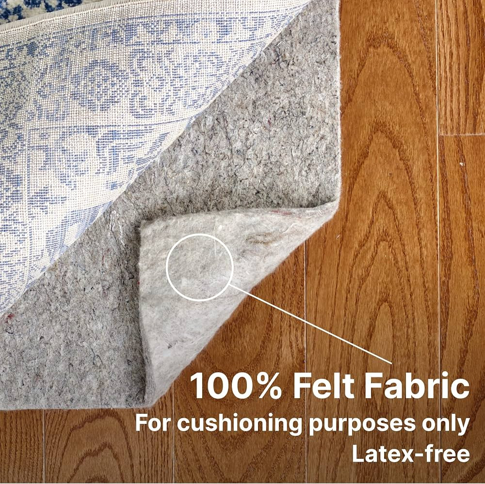 RUGPADUSA - Basics - 9'x12' - 1/4" Thick - 100% Felt - Protective Cushioning Rug Pad - Safe for A... | Amazon (US)