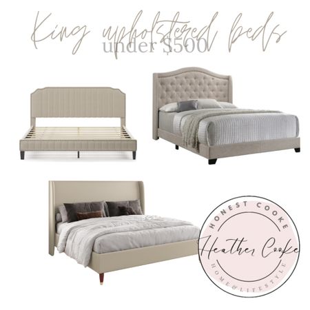 King upholstered bed similar to ours in our primary bedroom, most are $200-550!  Low profile, camelback headboard
Amazon furniture, Walmart home, Amazon home, bed frame


#LTKhome #LTKsalealert