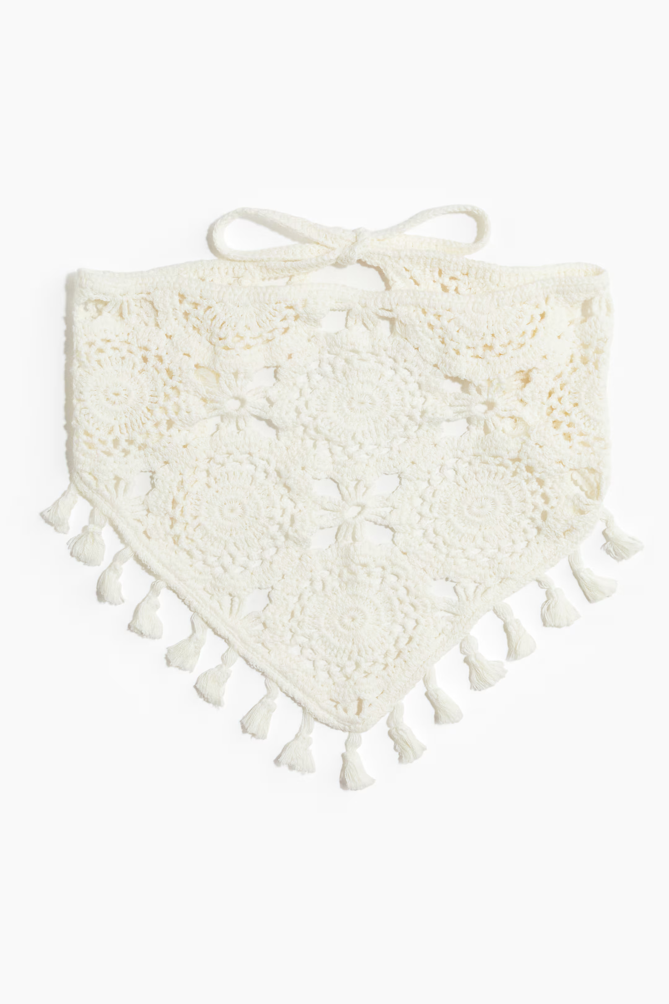 - Crochet-Look Headscarf - White - Ladies | H&M US | H&M (US + CA)