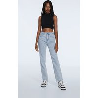 Stradivarius Straight-Leg Jeans Medium Light Blue Denim 14 | Stradivarius (UK)