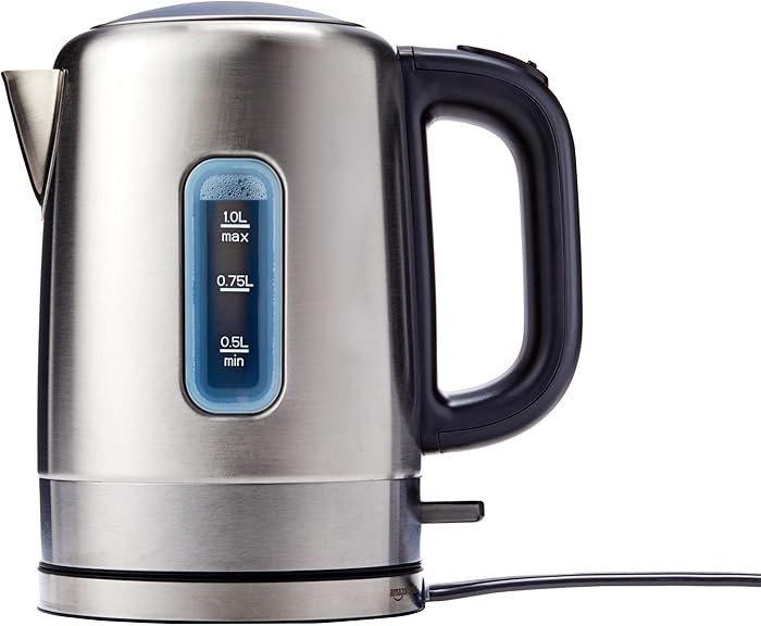 Amazon Basics Electric Stainless Steel Kettle for Tea and Coffee, BPA-Free, Fast Boiling, Auto Sh... | Amazon (US)