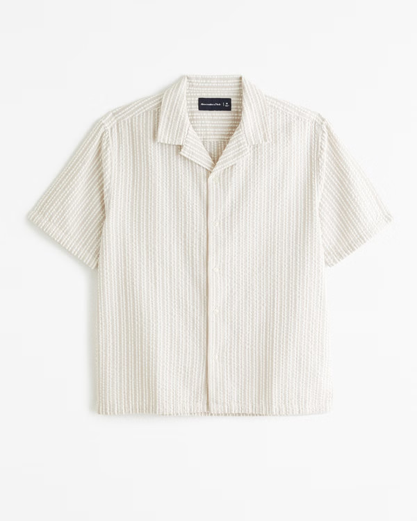 Men's Summer Linen-Blend Popover | Men's Tops | Abercrombie.com | Abercrombie & Fitch (US)