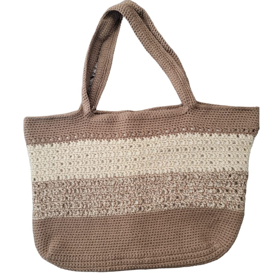 XL Crochet Tote, XL Tote Bag, Hand Crochet Bag, Tote Bag, Lined Crochet Tote Bag (X-Large, Café ... | Amazon (US)