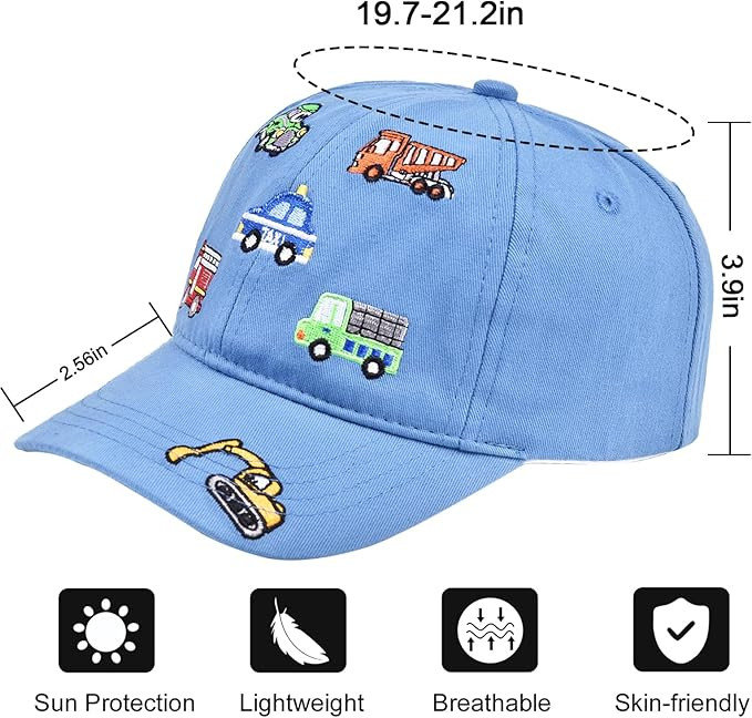 Kids Boys Girls Embroidered Baseball Caps Baby Sun hat Toddler Dinosaur Trucker Hats （1-8years | Amazon (US)