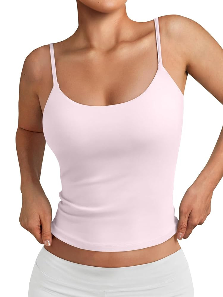 Trendy Queen Womens Spaghetti Strap Tank Top Summer Double Lined Workout Camisole Going Out Cute ... | Amazon (US)