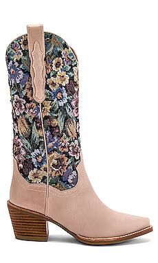 Jeffrey Campbell Dagget Boot in Natural Floral Tapestry from Revolve.com | Revolve Clothing (Global)
