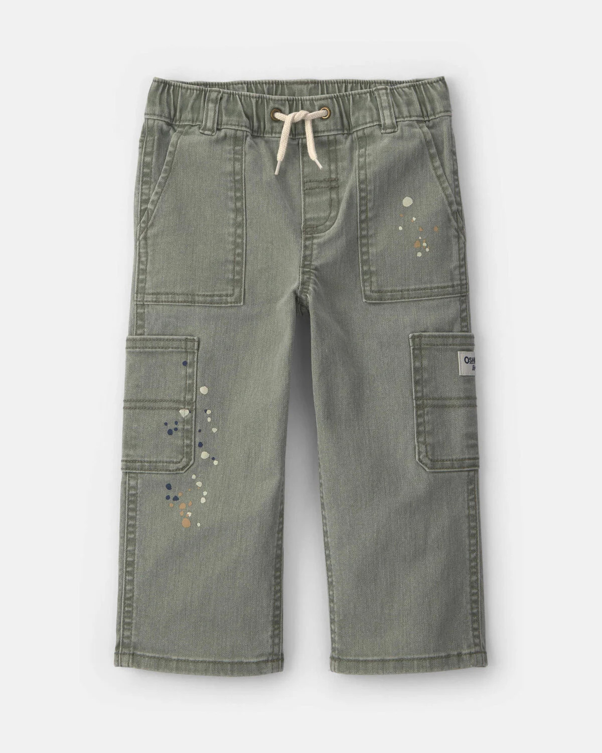 Toddler Boy Splatter Paint Wide-Leg Carpenter Pants - Green | Carter's Inc