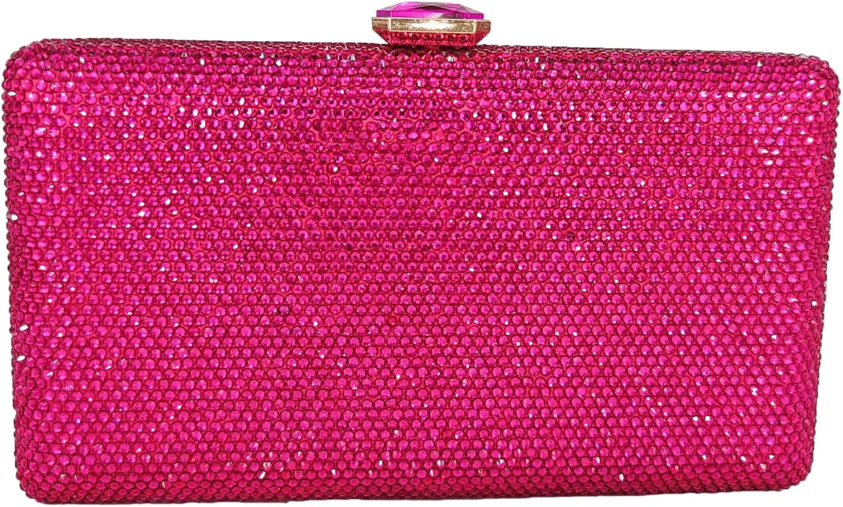 Boutique De FGG Crystal Evening Bags for Women Formal Party Box Clutch Wedding Rhinestone Handbag... | Amazon (US)