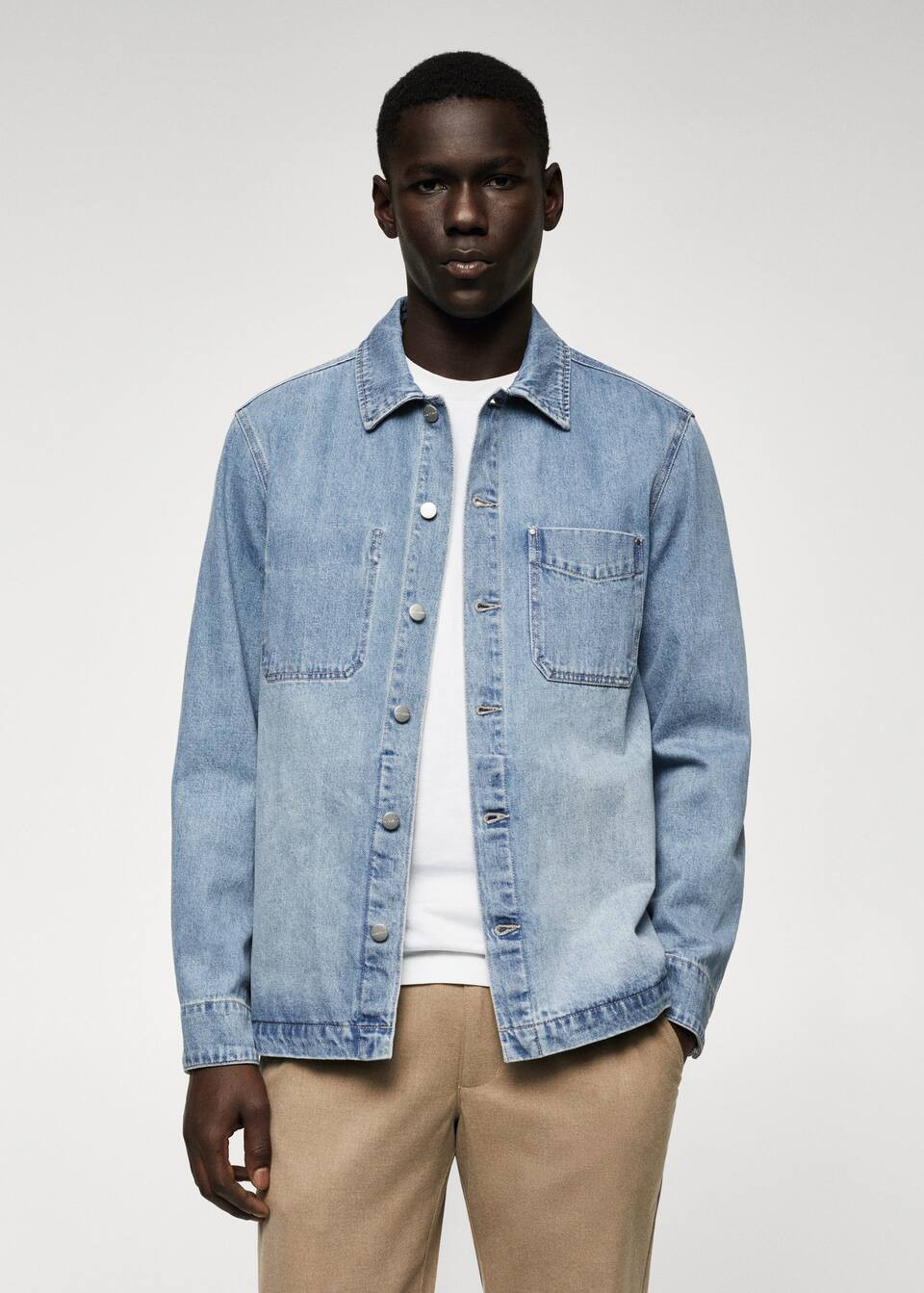 Pocket denim overshirt | MANGO (US)