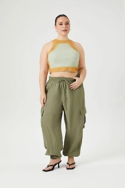 Plus Size Drawstring Cargo Joggers | Forever 21