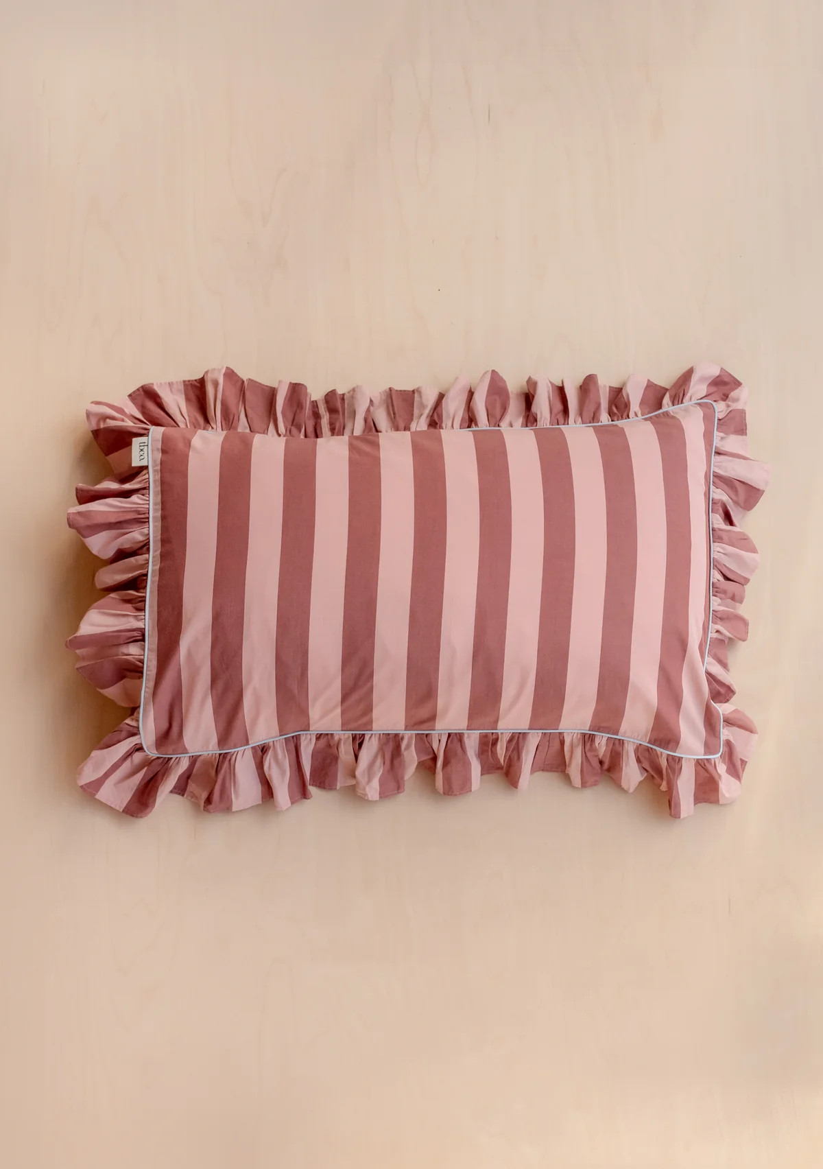 Pair of Cotton Pillowcases in Pink & Red Stripe | The Tartan Blanket Co.