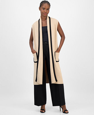 T Tahari Women's Sleeveless Open-Front Cardigan - Macy's | Macy's