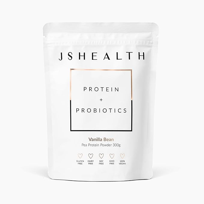 JSHealth Vegan Pea Protein Powder with Probiotics - Vanilla Bean Flavor - Gluten Free, Non GMO, P... | Amazon (US)