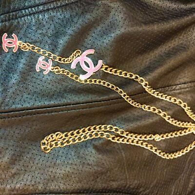 Chanel Belt Chain Gold Pink COCOMARK Vintage Rare unused Ladies Accessories Auth | eBay US