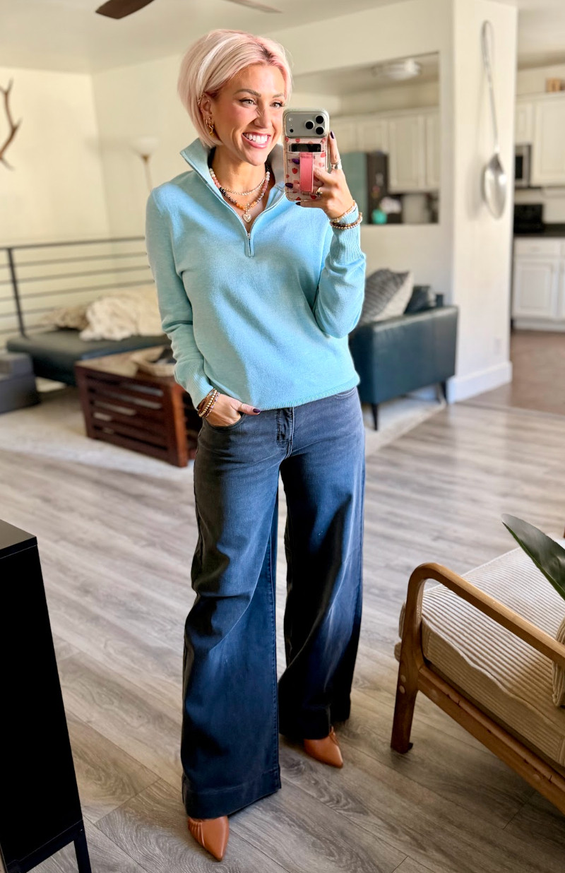 New Levi’s 318 Shaping Tailored Jeans - size 28. Softest, lightweight sweater, size small - perfect fall ootd 

 #LTKootd #LTKSaleAlert