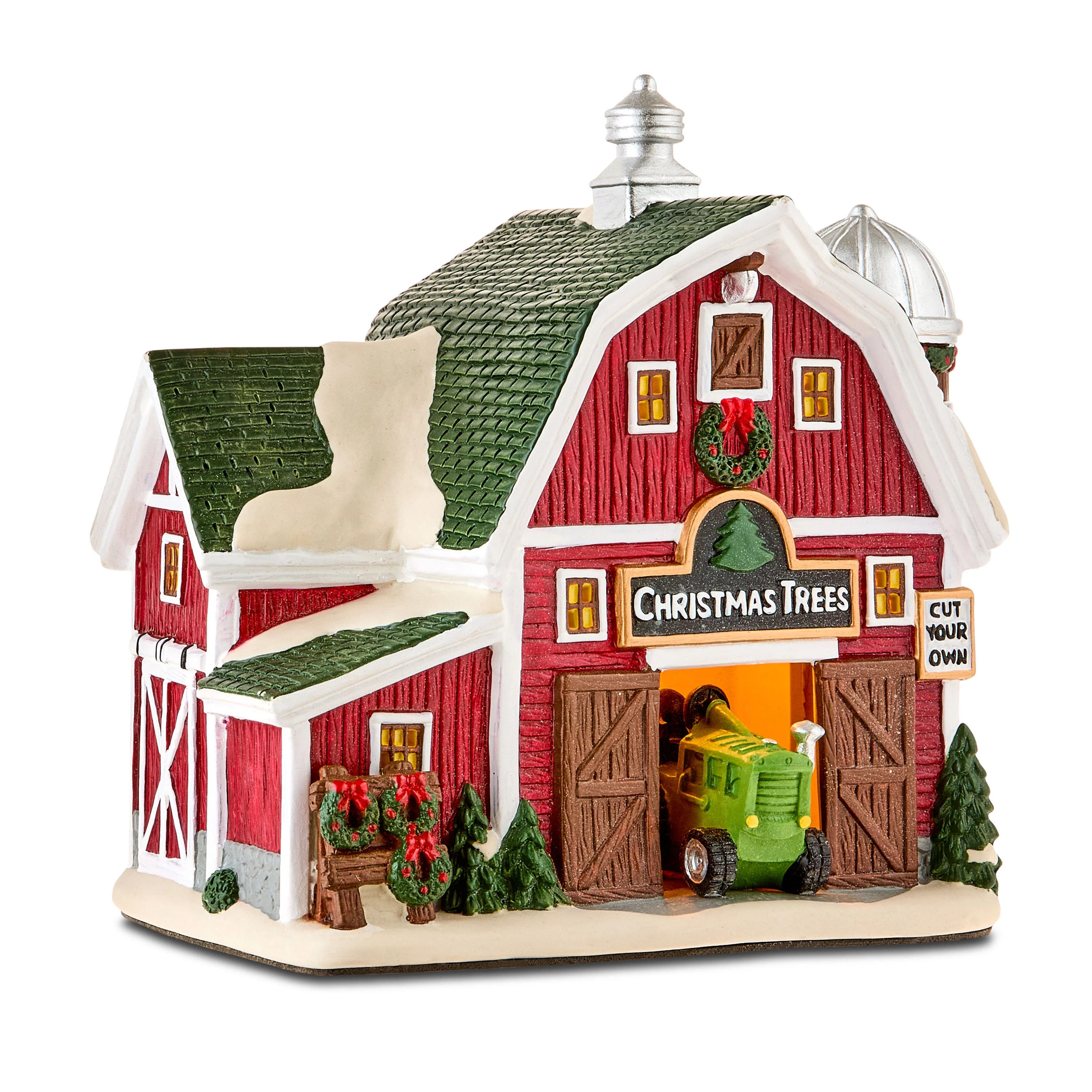 Light-Up Porcelain Tree Farm Christmas Village Building, Multicolor, 8", by Holiday Time | Walmart (US)