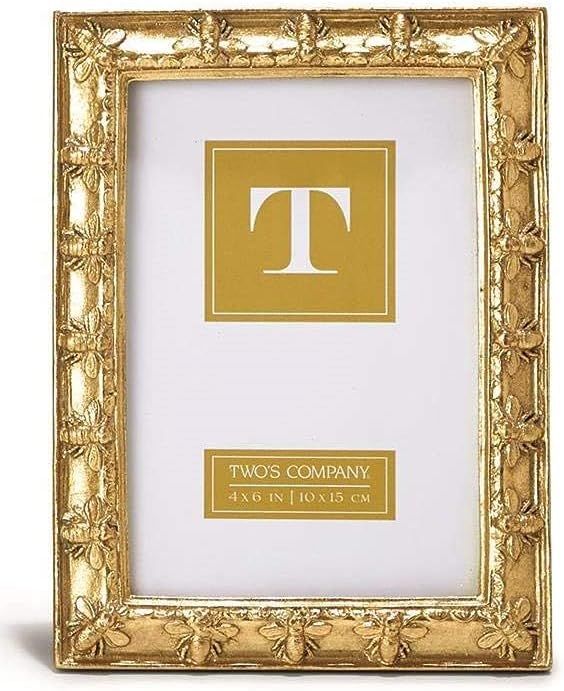 Two's Company Set of 2 Golden Bee Photo Frames 4x6 and 5x7 inches | Amazon (US)